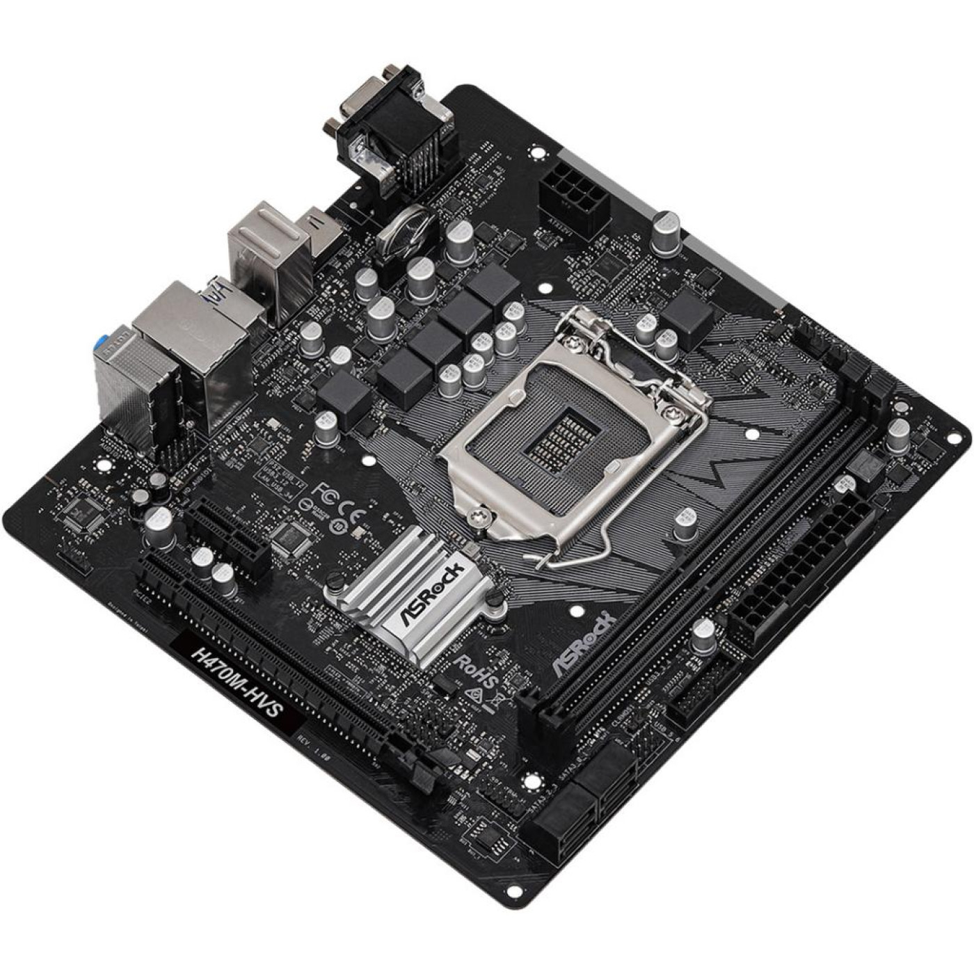 Материнская плата AsRock H470M-HVS (H470M-HVS) (Socket 1200, Intel H470, Micro-ATX) Б/у