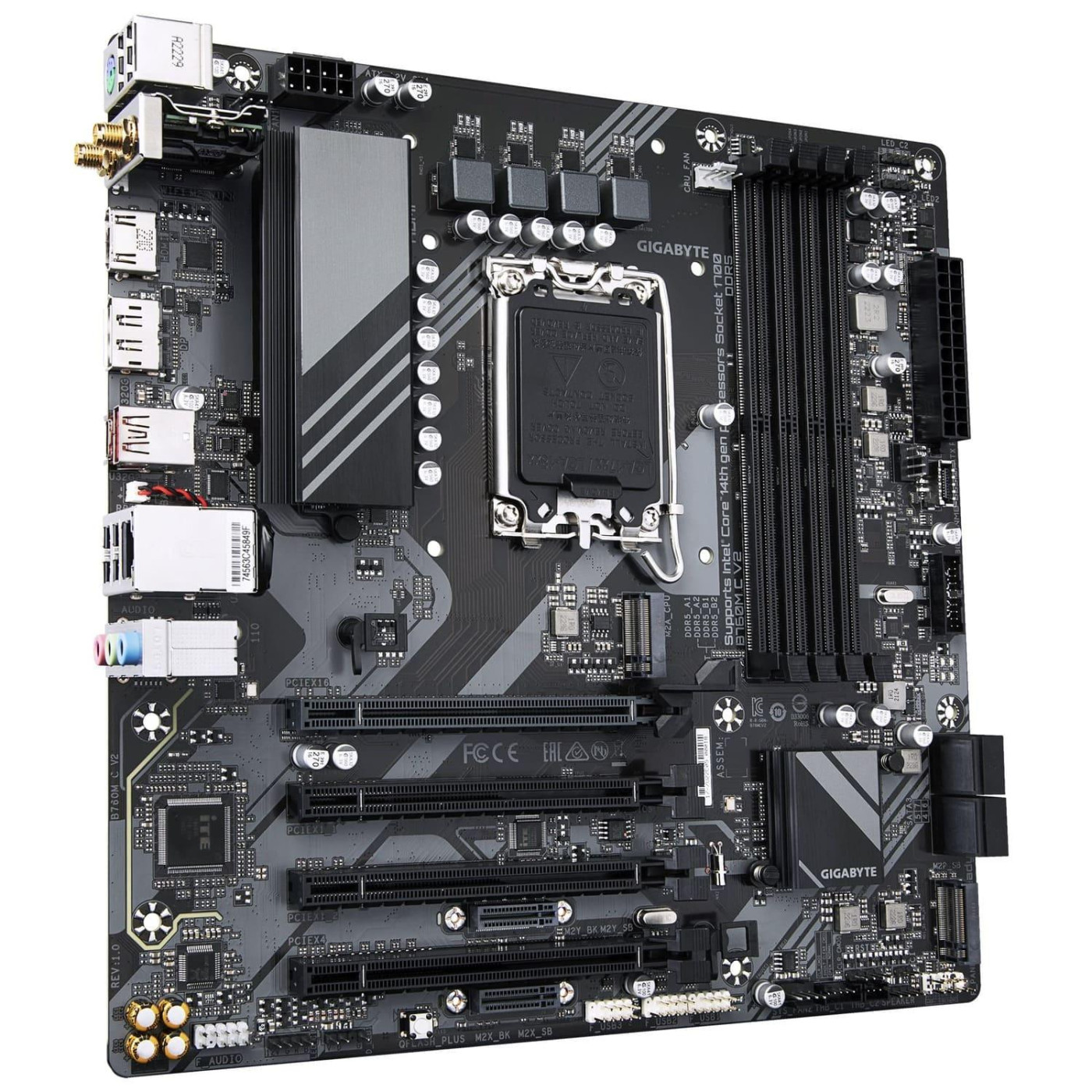 Материнская плата Gigabyte B760M C V2 (B760M C V2) ( Б/у,U1