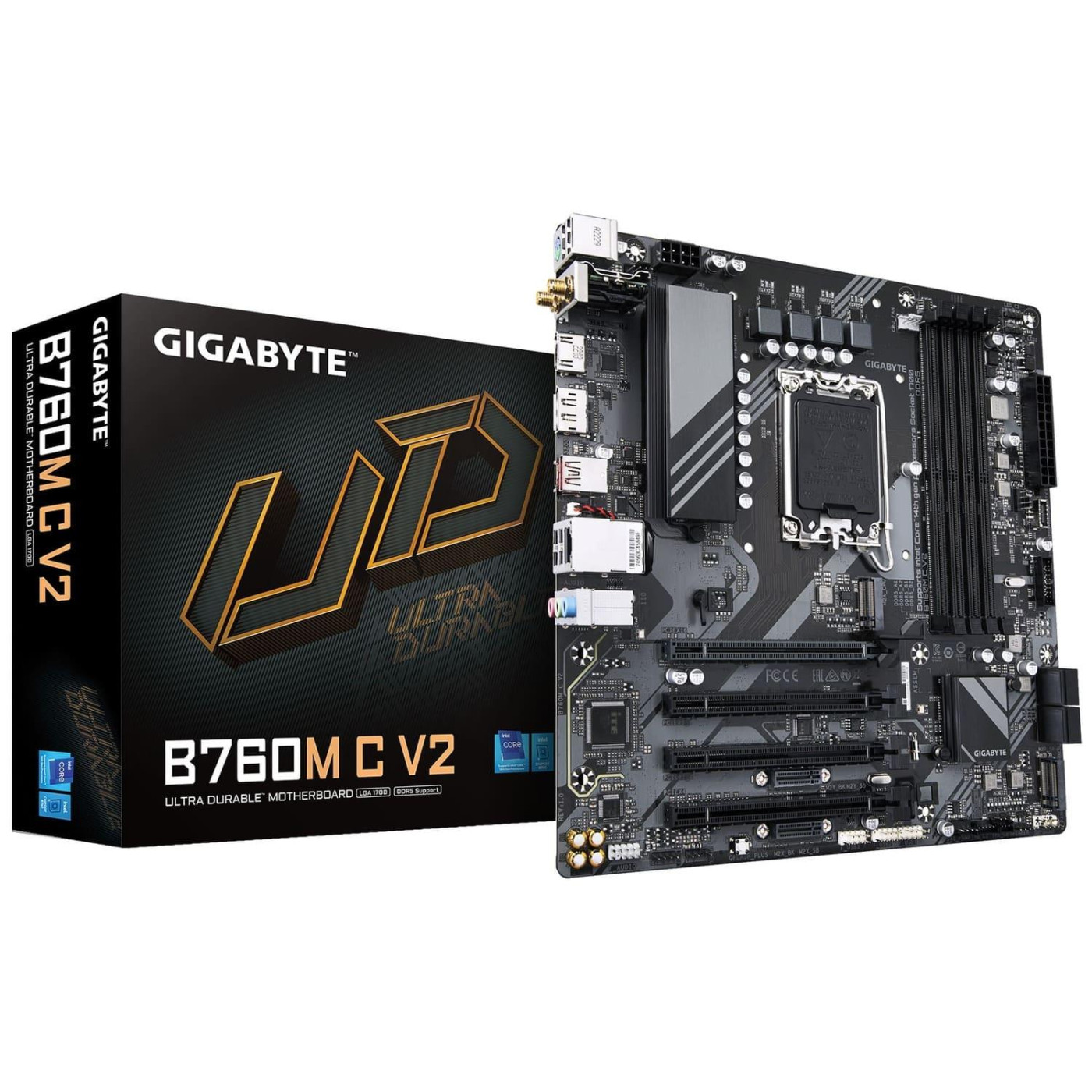 Материнская плата Gigabyte B760M C V2 (B760M C V2) ( Б/у,U1