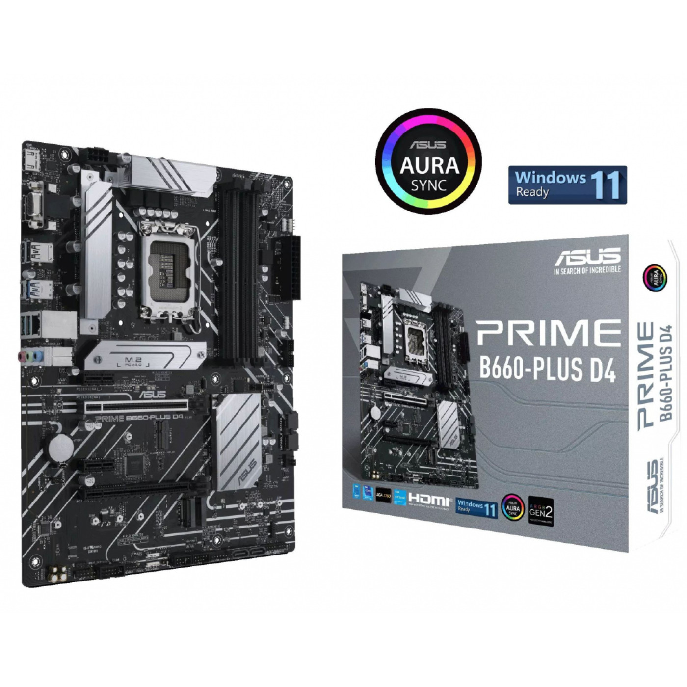 Материнська плата ASUS PRIME B660-PLUS D4 (PRIME B660-PLUS D4) (Socket 1700, Intel B660, ATX)