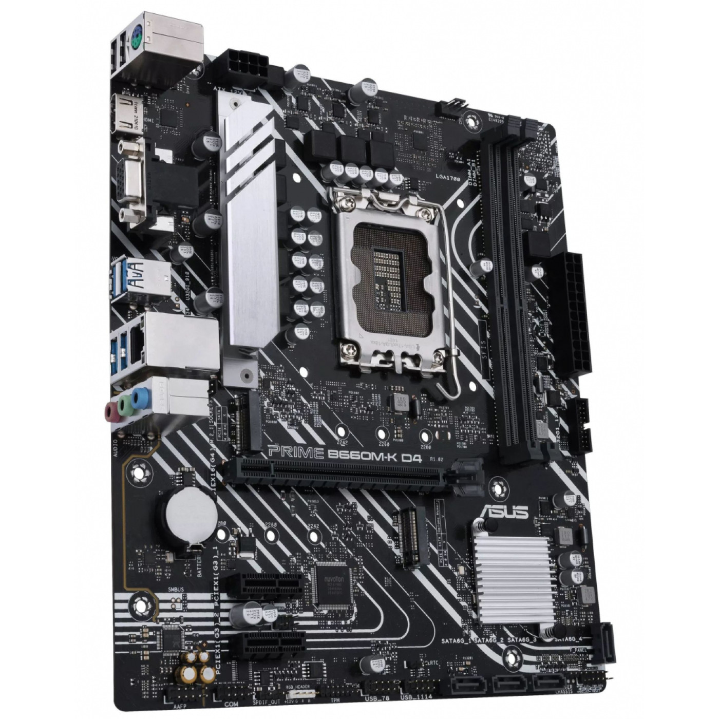 Материнская плата ASUS PRIME B660M-K D4 (PRIME B660M-K D4) (Socket 1700, Intel B660, Micro-ATX)