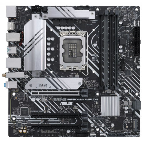 Материнська плата ASUS PRIME B660M-A WIFI D4 (PRIME B660M-A WIFI D4) (Socket 1700, Intel B660, Micro-ATX)
