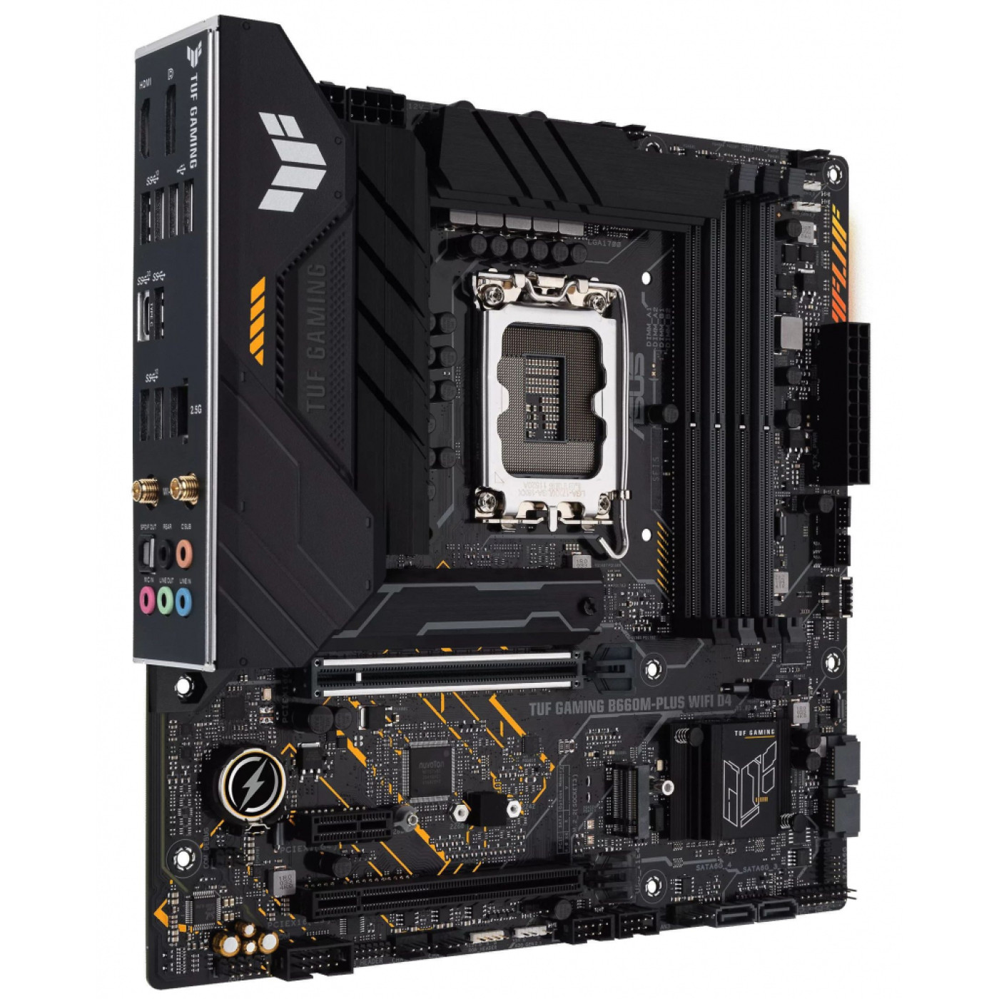 Материнська плата ASUS TUF Gaming B660M-PLUS WIFI D4 (TUF GAMING B660M-PLUS WIFI D4) (Socket 1700, Intel B660, Micro-ATX) Б/в