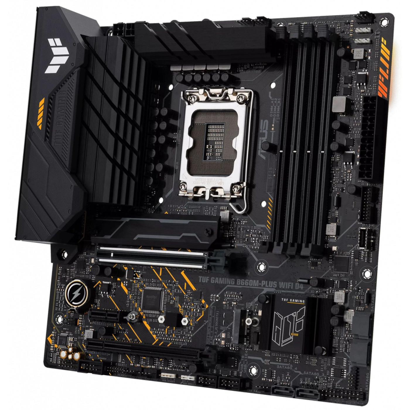 Материнська плата ASUS TUF Gaming B660M-PLUS WIFI D4 (TUF GAMING B660M-PLUS WIFI D4) (Socket 1700, Intel B660, Micro-ATX) Б/в