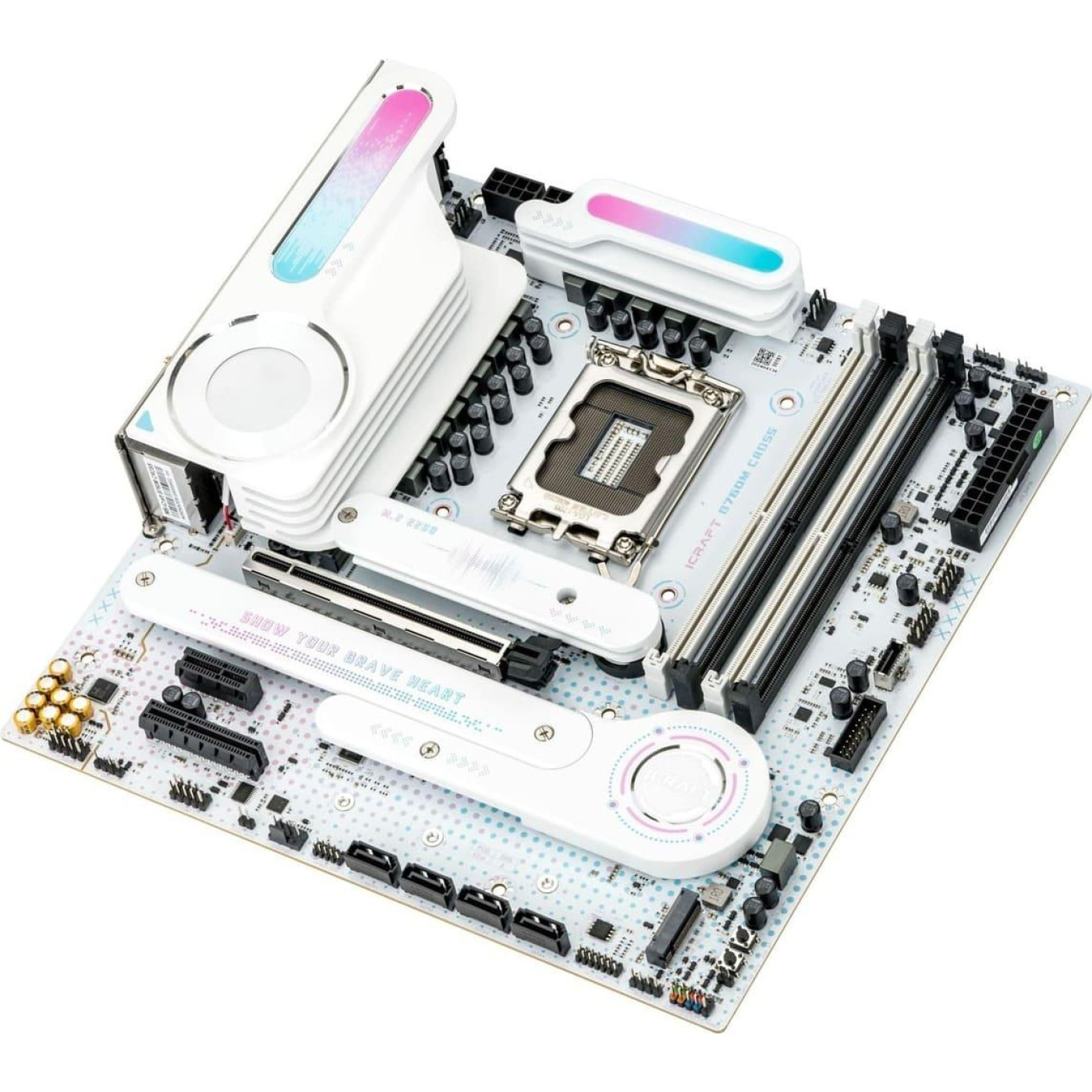 Материнская плата Maxsun iCraft B760M CROSS (MS-ICRAFT B760M CROSS) (Socket 1700, Intel B760, Micro-ATX)