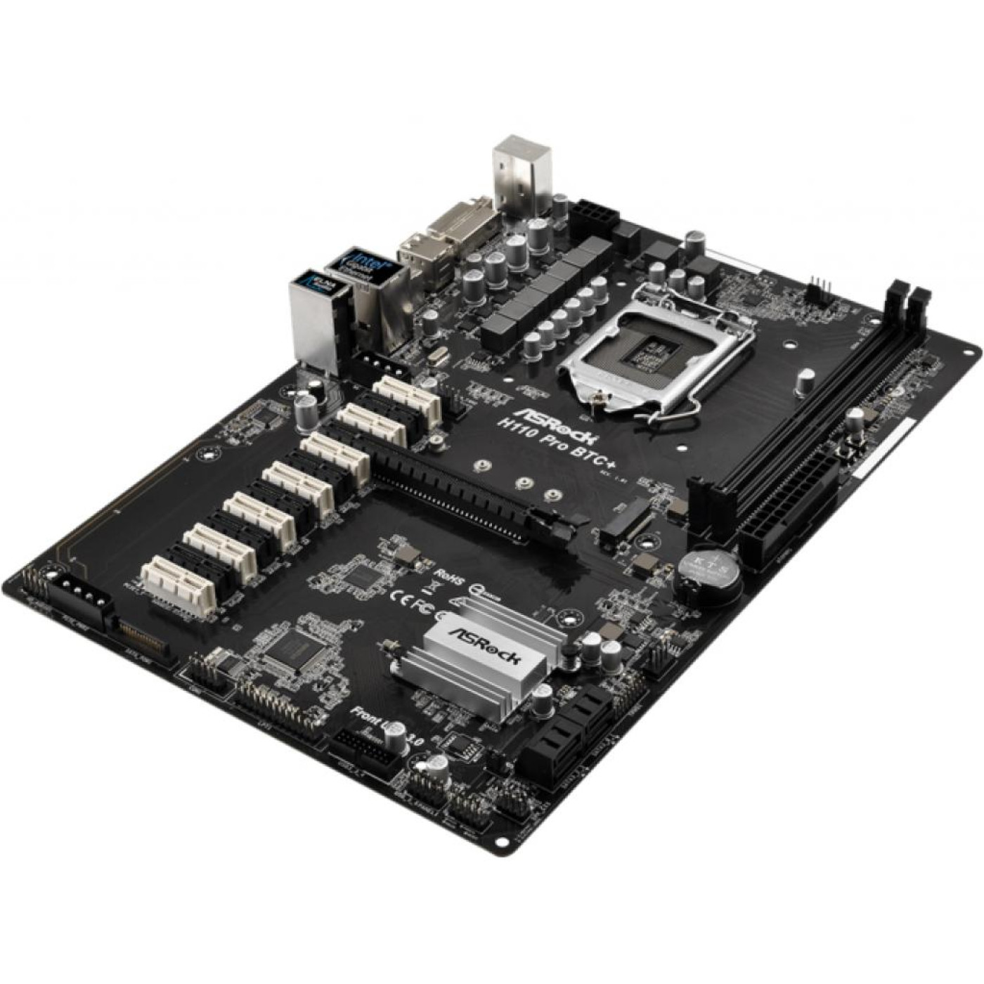 Материнська плата AsRock H110 Pro BTC+ (H110 Pro BTC+) (Socket 1151, Intel H110, ATX) Б/в