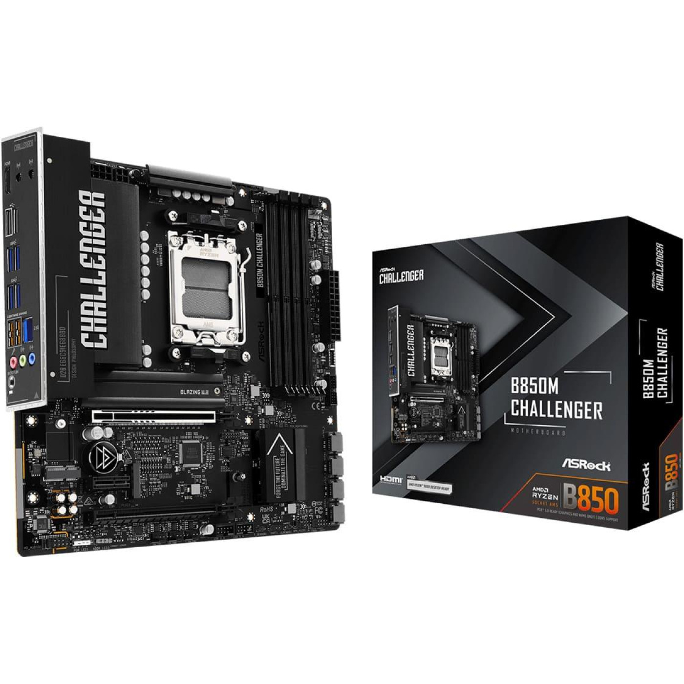 Материнська плата ASRock B850M CHALLENGER (B850M CHALLENGER) (Socket AM5, AMD B850, Micro-ATX)
