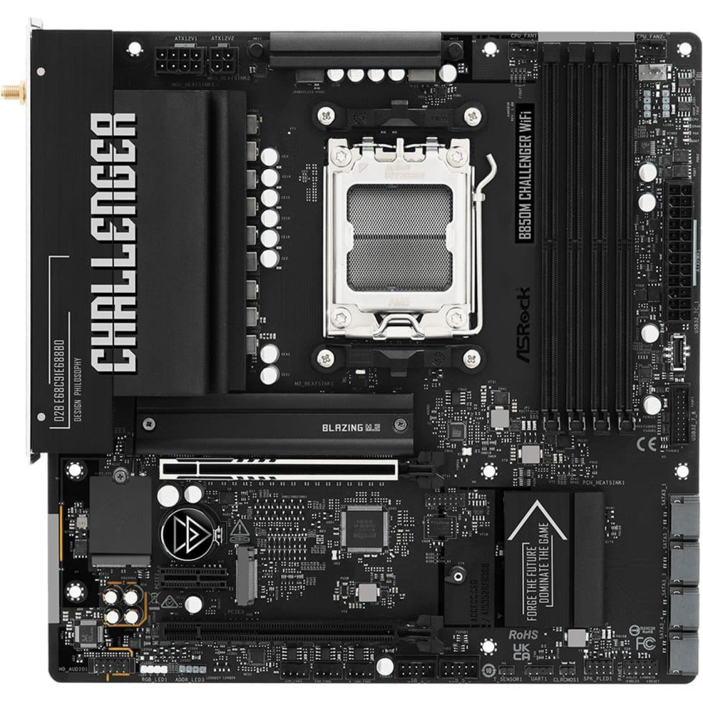 Материнська плата ASRock B850M CHALLENGER WIFI (B850M CHALLENGER WIFI) (Socket AM5, AMD B850, Micro-ATX)