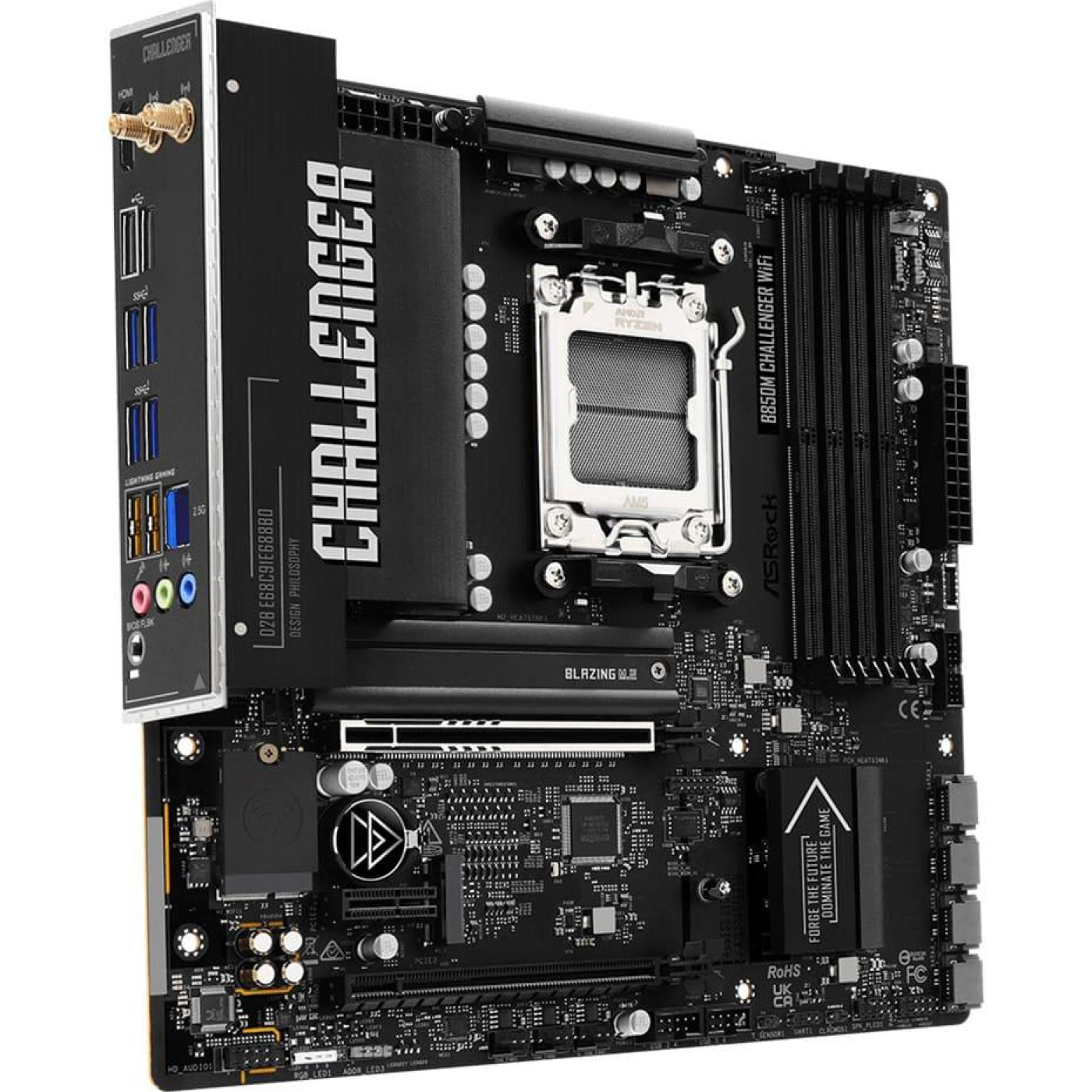 Материнська плата ASRock B850M CHALLENGER WIFI (B850M CHALLENGER WIFI) (Socket AM5, AMD B850, Micro-ATX)