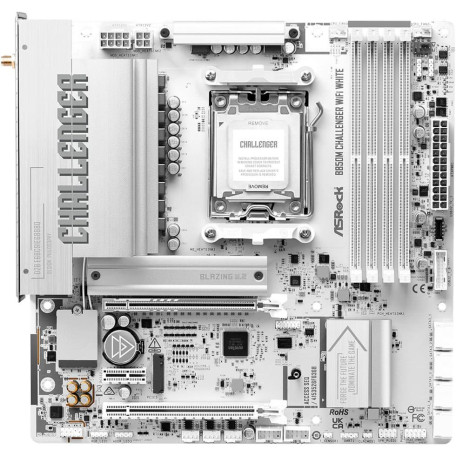Материнська плата ASRock B850M CHALLENGER WIFI WHITE (B850M CHALLENGER WIFI WHITE) (Socket AM5, AMD B850, Micro-ATX)