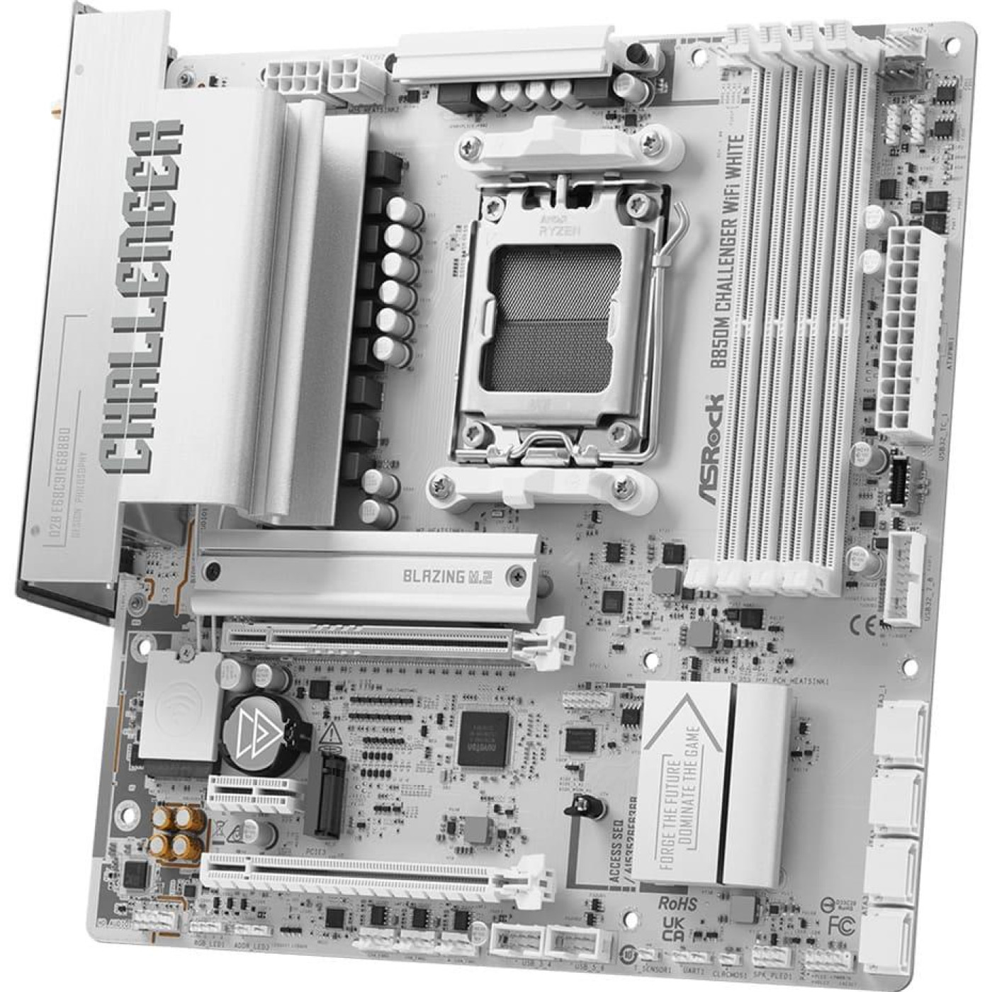 Материнська плата ASRock B850M CHALLENGER WIFI WHITE (B850M CHALLENGER WIFI WHITE) (Socket AM5, AMD B850, Micro-ATX)