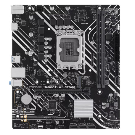 Материнська плата ASUS PRIME H610M-K D4 ARGB (PRIME H610M-K D4 ARGB) (Socket 1700, Intel H610, Micro-ATX)