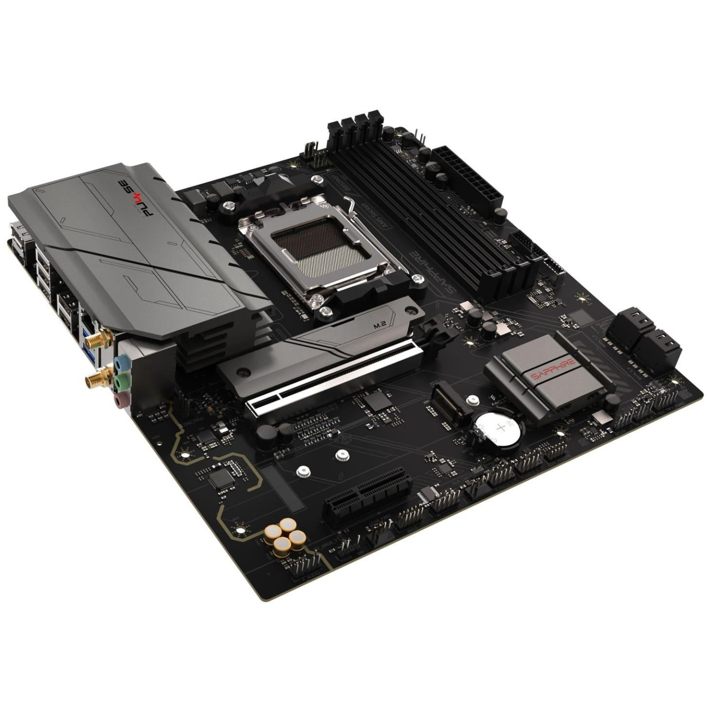 Материнская плата Sapphire PULSE B850M WIFI (52123-04-40G) (Socket AM5, AMD B850, Micro-ATX)