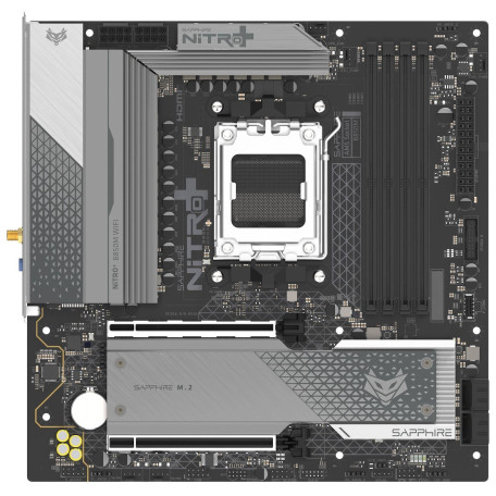 Материнська плата Sapphire NITRO+ B850M WIFI (52123-01-40G) (Socket AM5, AMD B850, Micro-ATX)