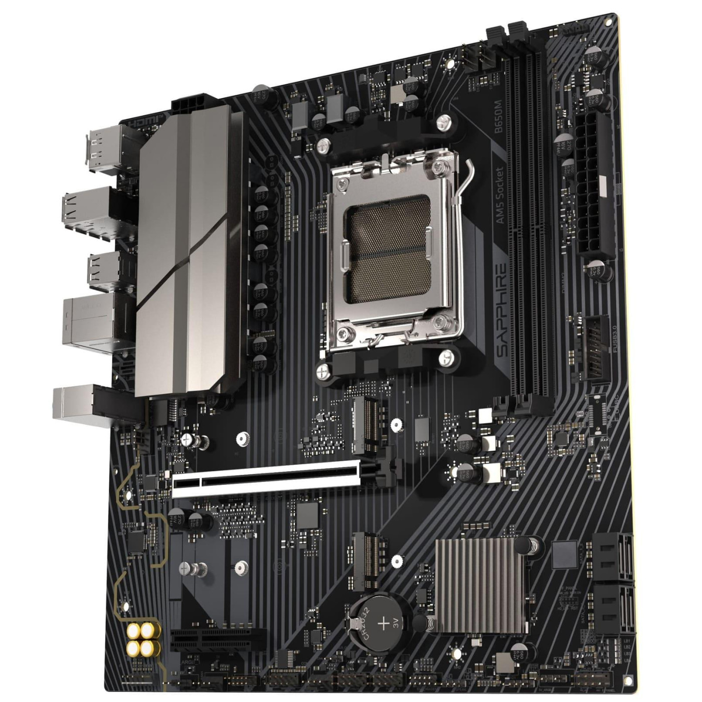 Материнська плата Sapphire B650M-E (52112-04-40G) (Socket AM5, AMD B650, Micro-ATX)
