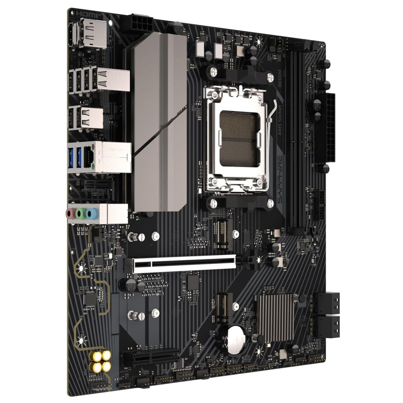 Материнська плата Sapphire B650M-E (52112-04-40G) (Socket AM5, AMD B650, Micro-ATX)