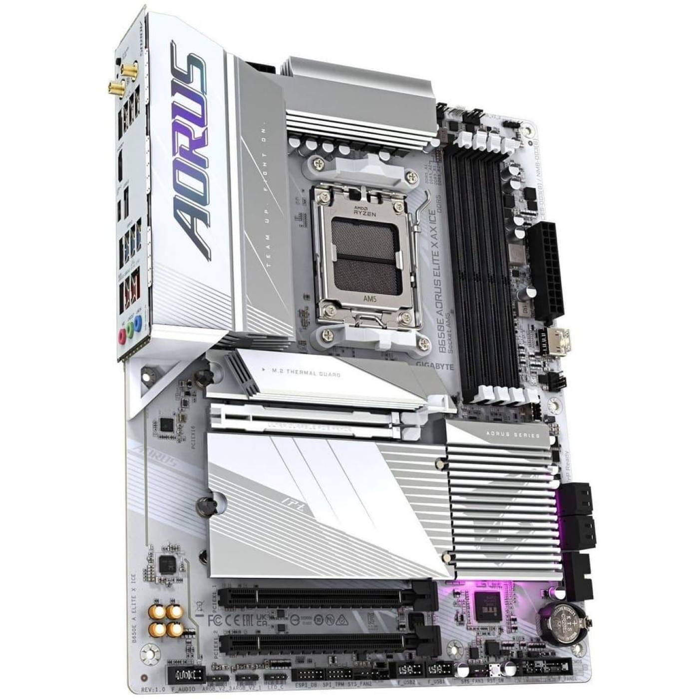 Материнська плата GIGABYTE B650E AORUS ELITE X AX ICE (B650E AORUS ELITE X AX ICE) (Socket AM5, AMD B650, ATX)