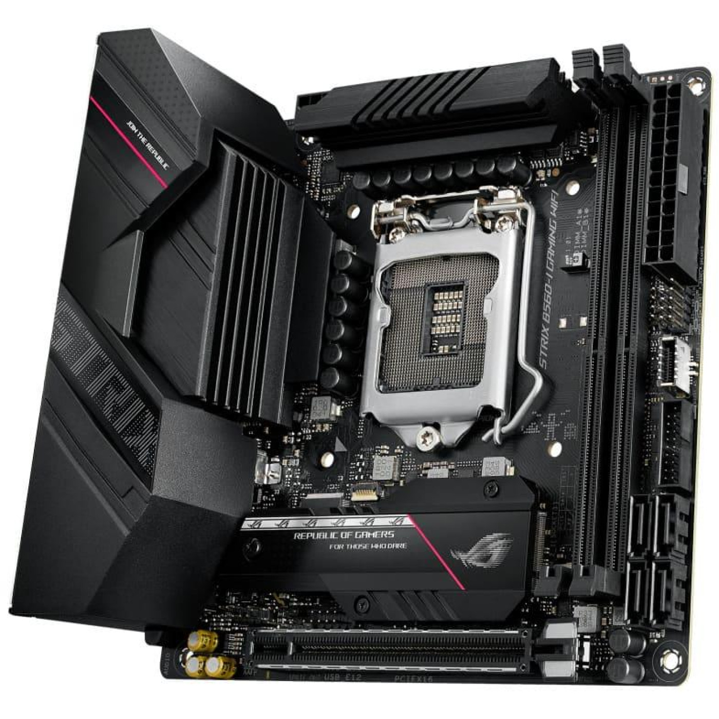 Материнская плата ASUS ROG Strix B560-I Gaming WiFi (ROG STRIX B560-I GAMING WIFI) (s1200, Intel B560, Mini-ITX)