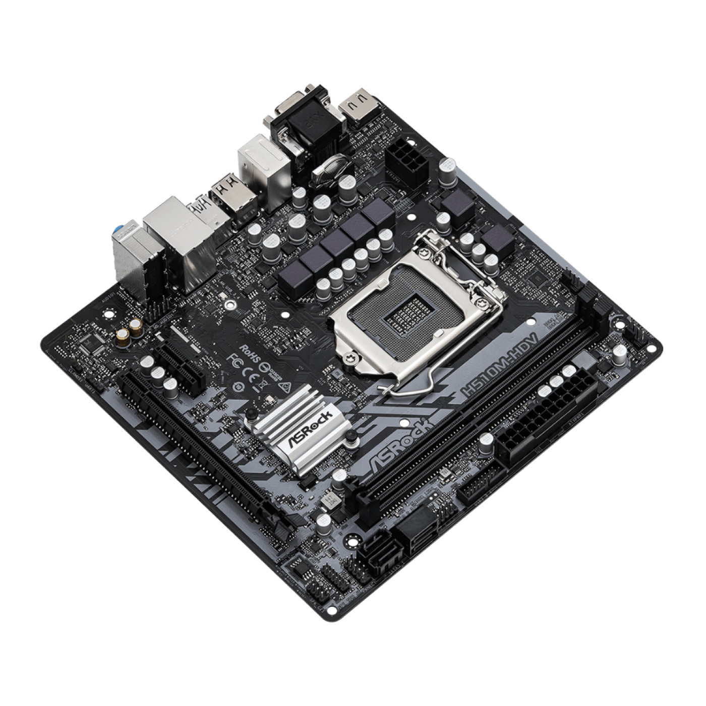 Материнская плата AsRock H510M-HDV R2.0 (H510M-HDV R2.0) (Socket 1200, Intel H510, Micro-ATX) Б/у