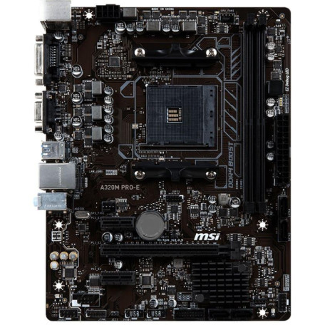 Материнська плата MSI A320M PRO-E (A320M PRO-E) (Socket AM4, AMD A320, Micro-ATX) Б/в