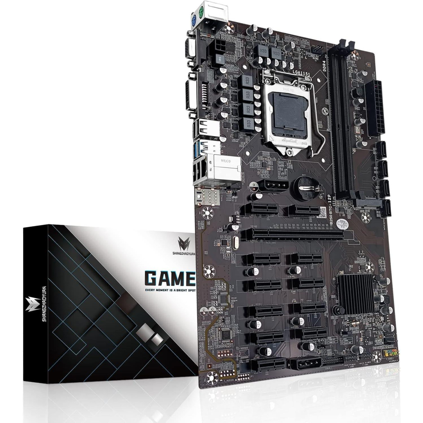 Материнская плата Lapsaipc B250 BTC-12P (B250 BTC-12P) (Socket 1151, Intel B250, ATX) Б/у