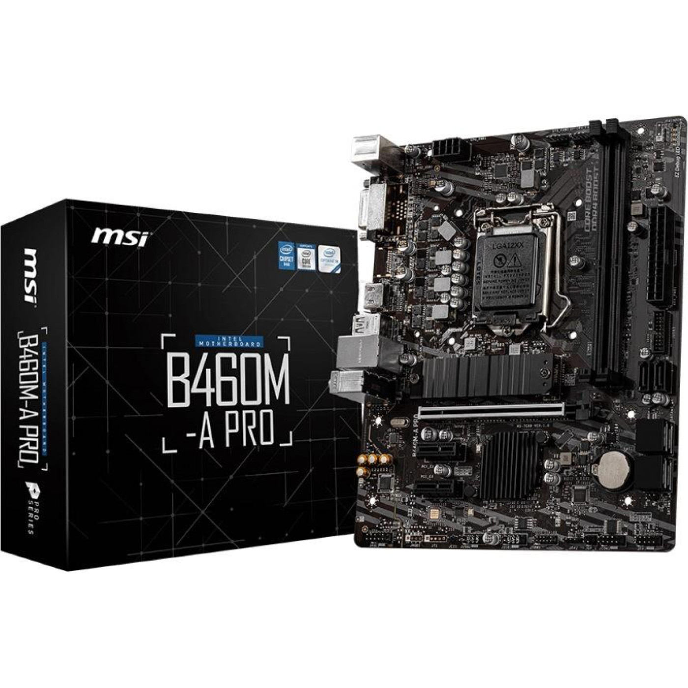 Материнська плата MSI B460M-A Pro (B460M-A Pro) (Socket 1200, Intel B460, Micro-ATX) Б/в