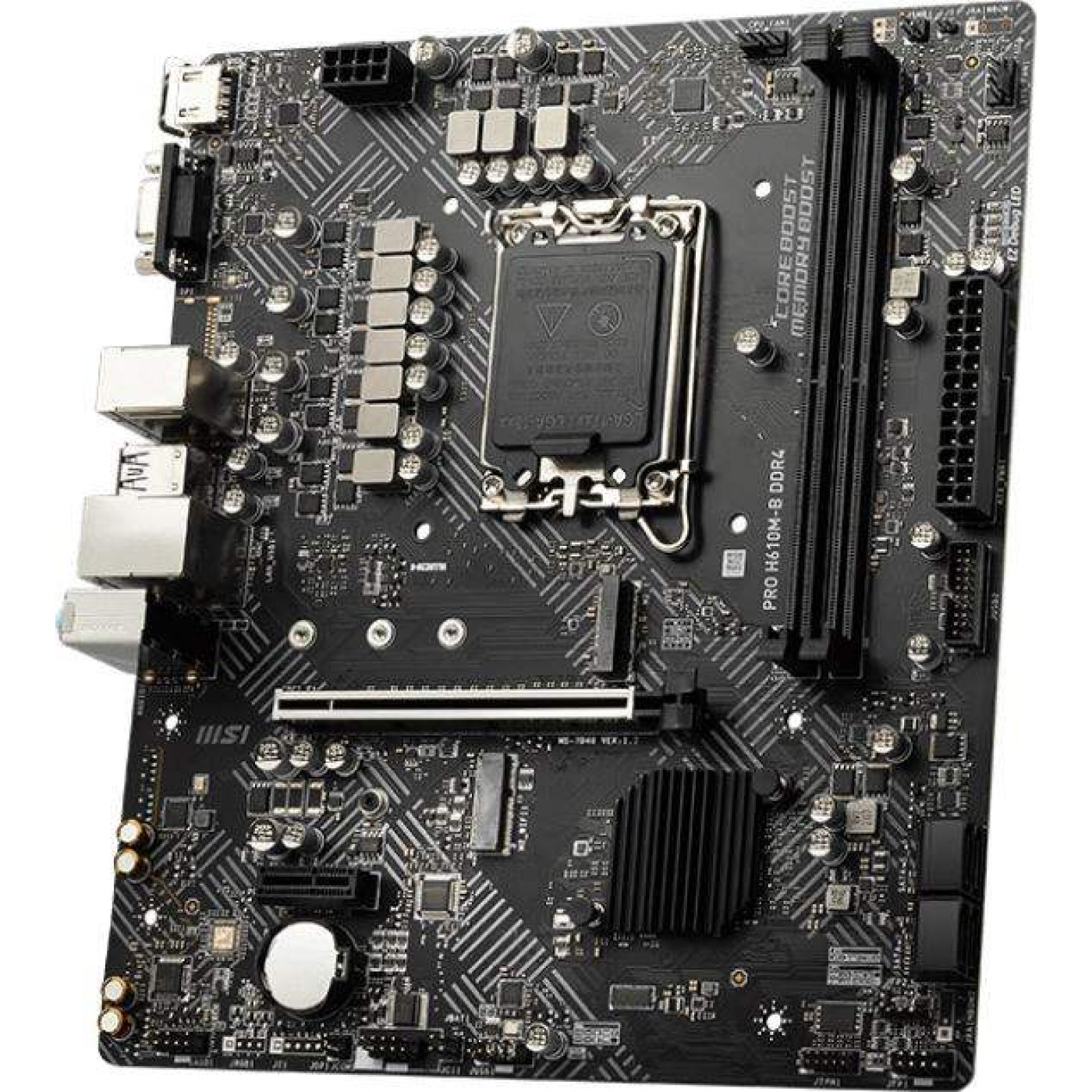 Материнская плата MSI PRO H610M-B DDR4 (PRO H610M-B DDR4) (Socket 1700, Intel H610, Micro-ATX) U1