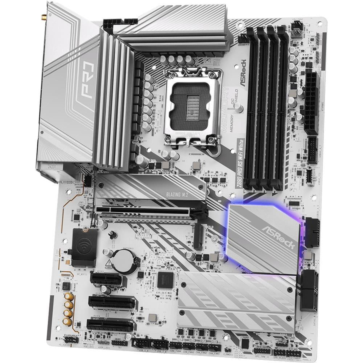 Материнская плата AsRock Z890 PRO RS WIFI WHITE (Z890 PRO RS WIFI WHITE) (Socket 1851, Intel Z890, ATX)