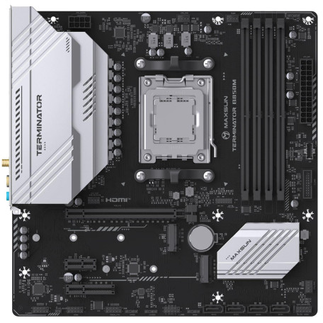 Материнська плата MAXSUN Terminator B850M WIFI (MS-TERMINATOR B850M WIFI) (Socket AM5, AMD B850, Micro-ATX)