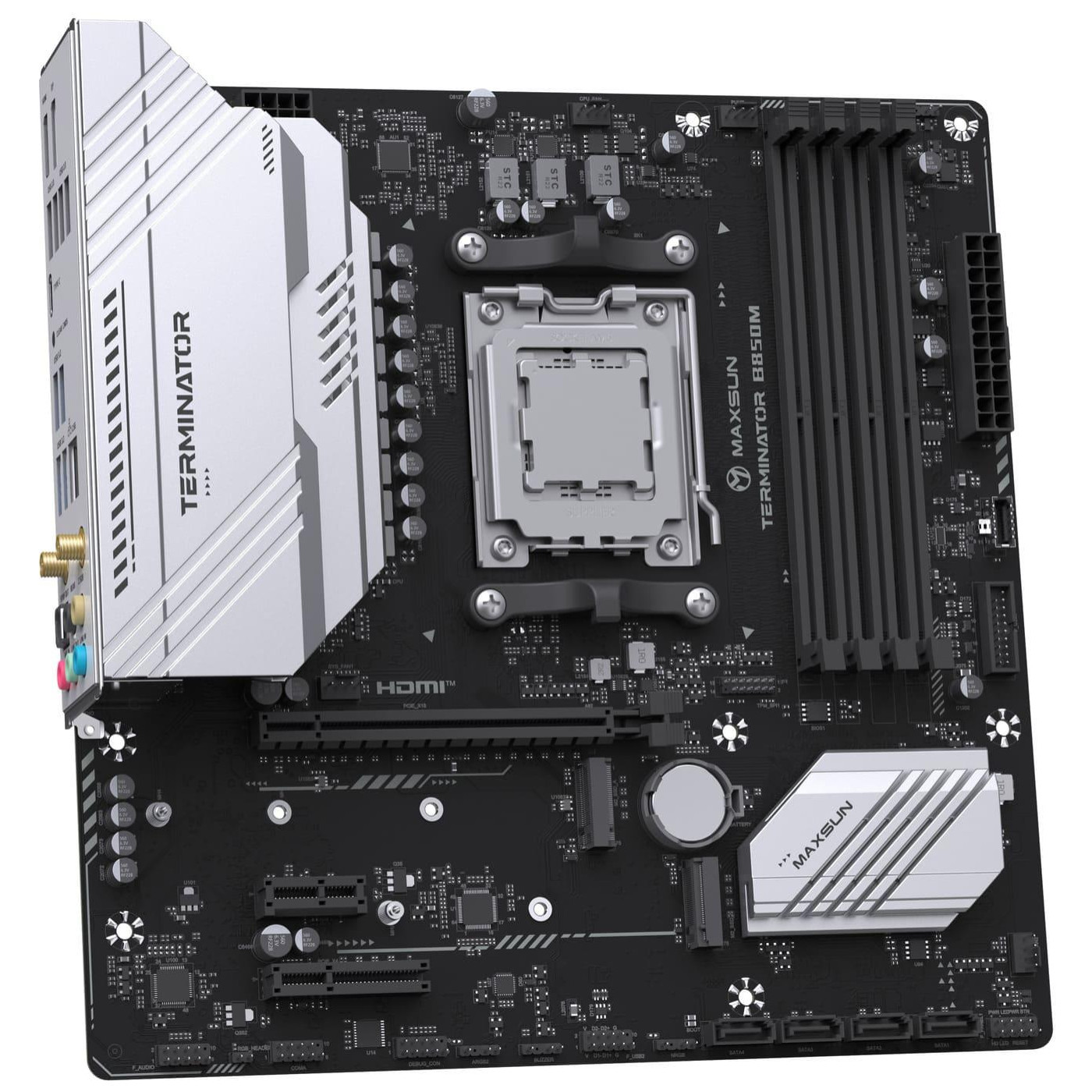 Материнська плата Maxsun Terminator B850M WIFI (MS-TERMINATOR B850M WIFI) (Socket AM5, AMD B850, Micro-ATX)