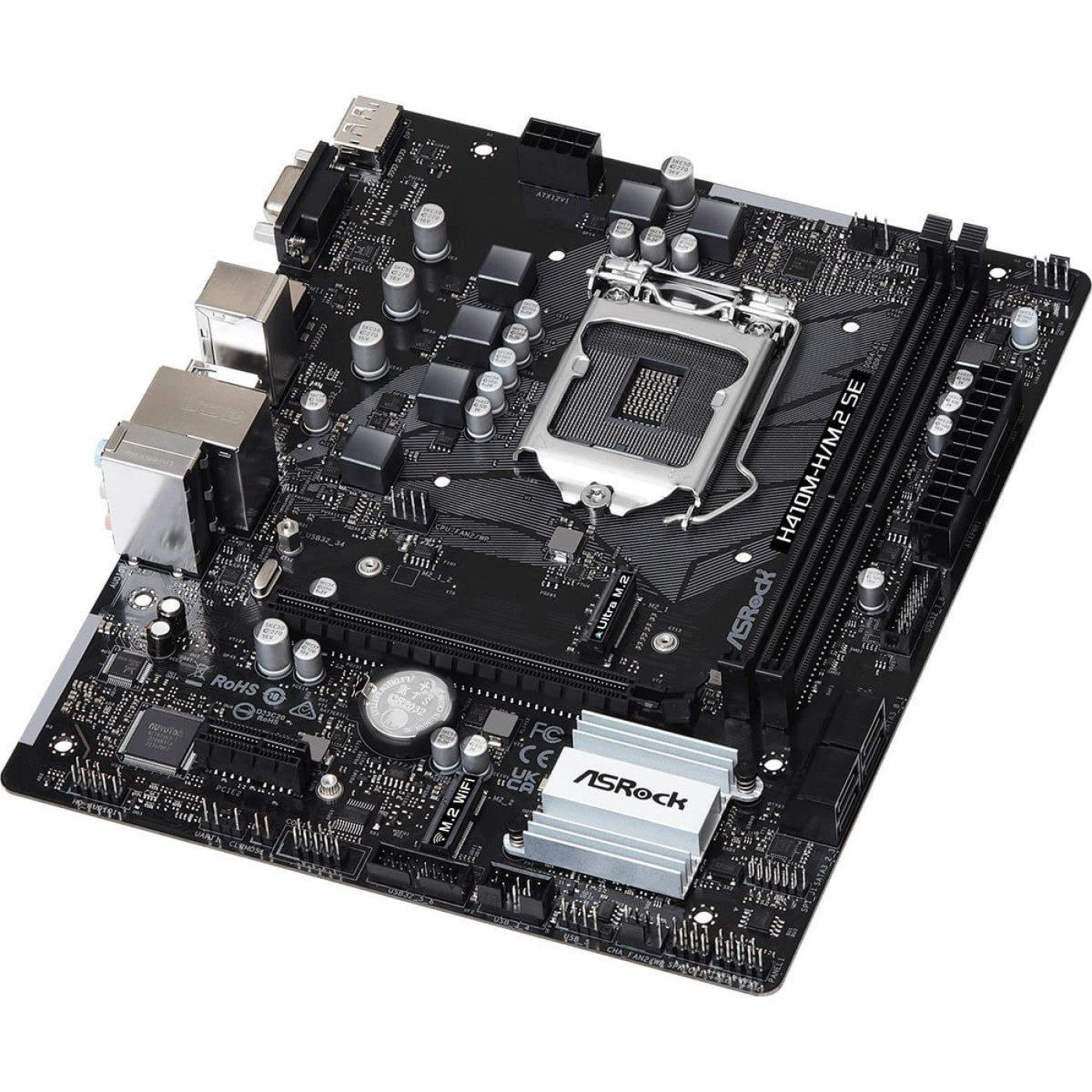 Материнська плата AsRock H410M-H/M.2 SE (H410M-H/M.2 SE) (Socket 1200, Intel H410, Micro-ATX)