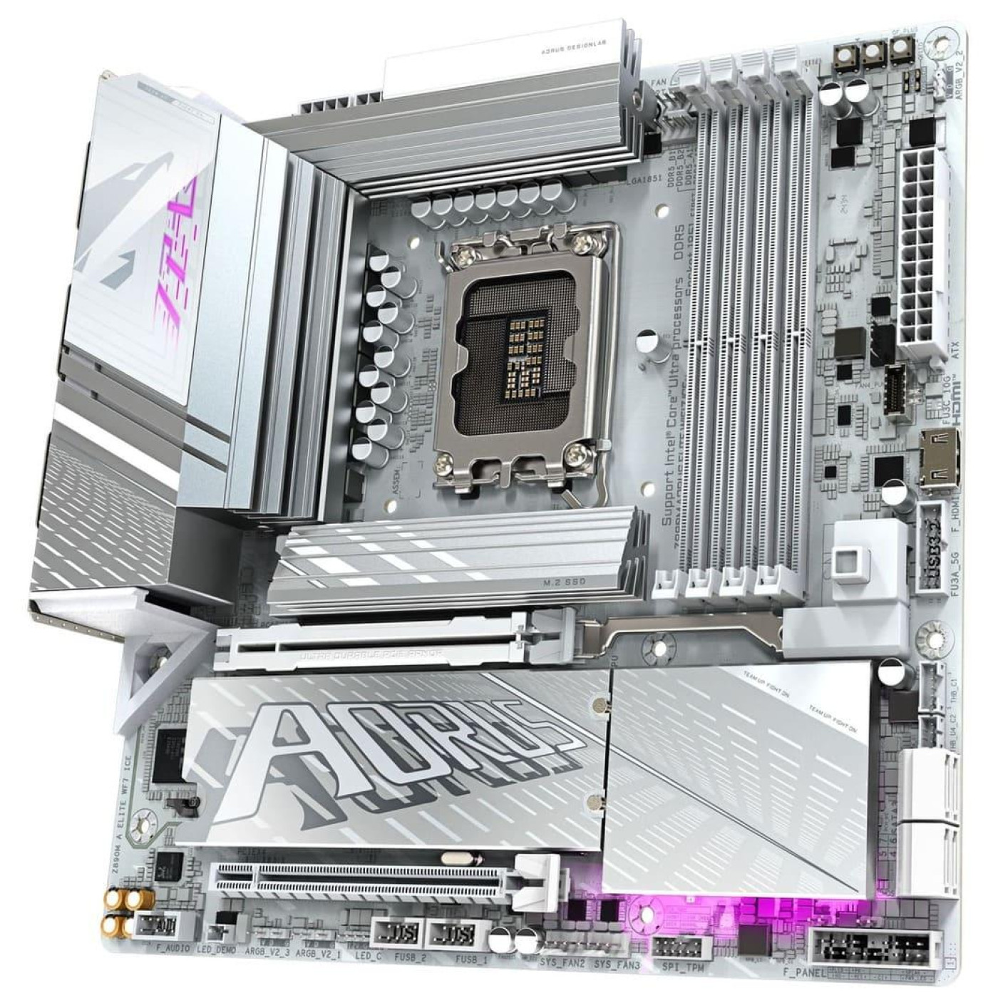 Материнська плата Gigabyte Z890M AORUS ELITE WiFi7 ICE (Z890M AORUS ELITE WIFI7 ICE) (Socket 1851, Intel Z890, Micro-ATX)