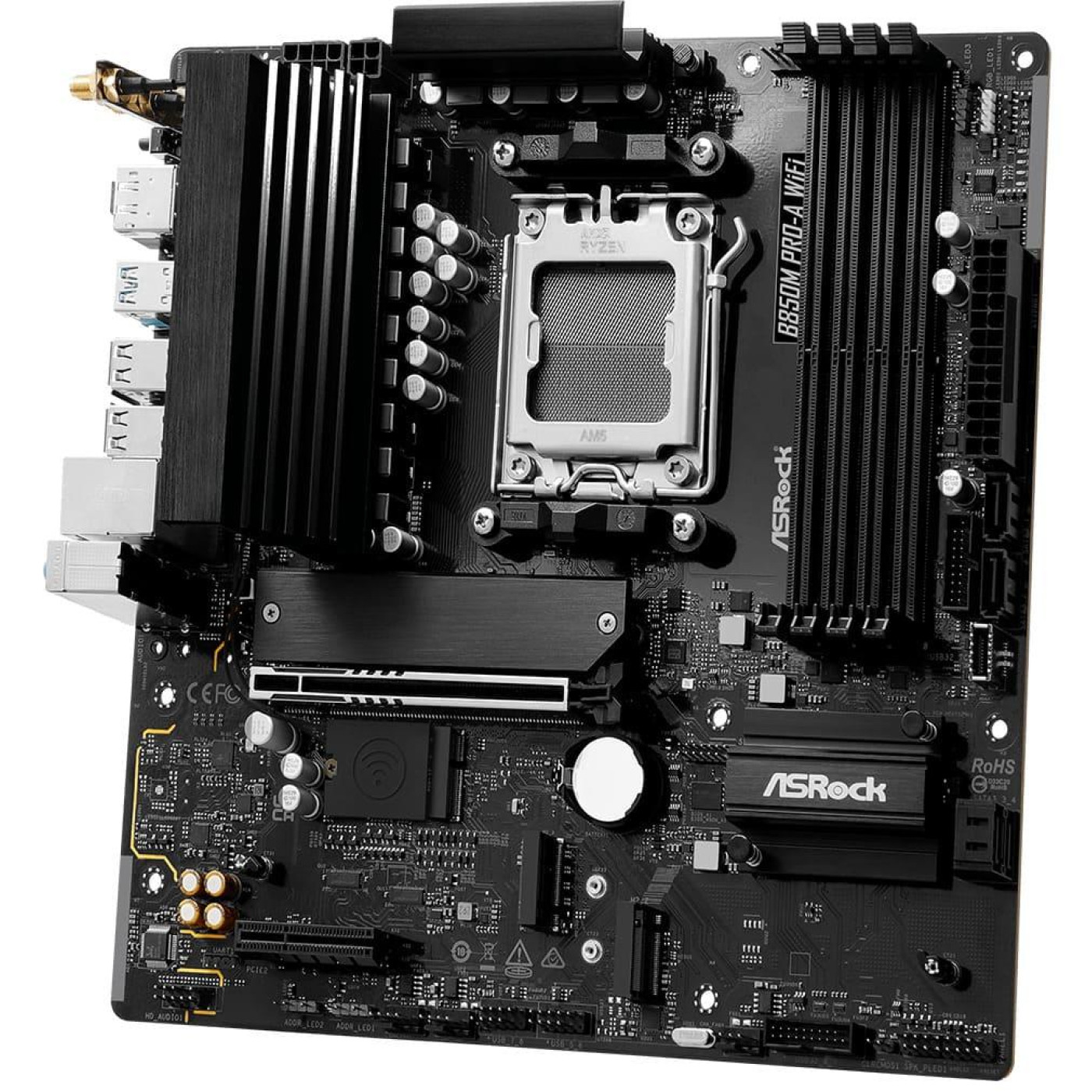 Материнська плата AsRock B850M PRO-A WIFI (B850M PRO-A WIFI) (Socket AM5, AMD B850, Micro-ATX)