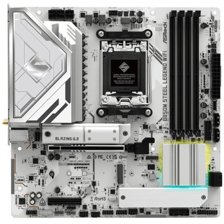 Материнська плата AsRock B850M STEEL LEGEND WIFI (B850M STEEL LEGEND WIFI) (Socket AM5, AMD B850, Micro-ATX)