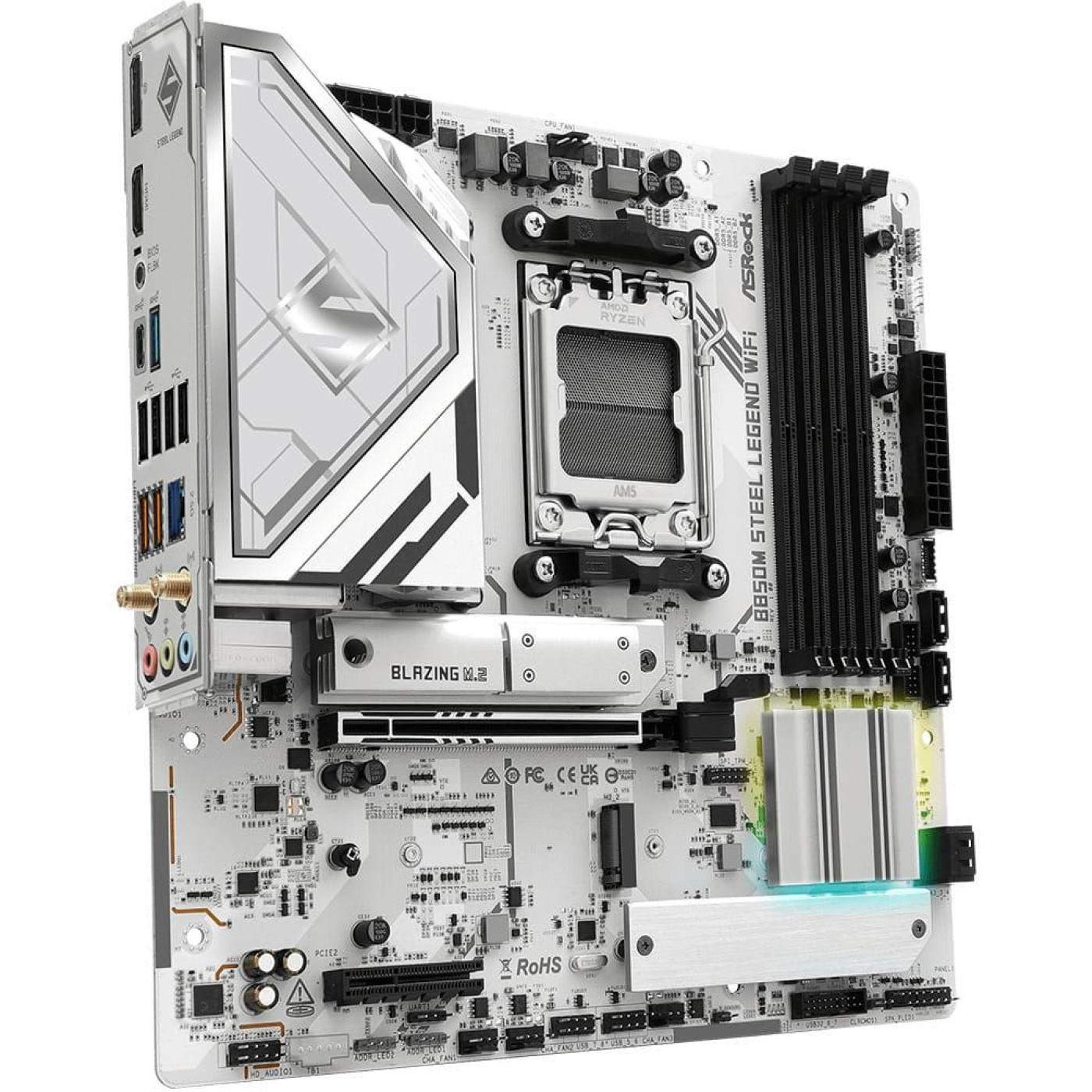 Материнська плата AsRock B850M STEEL LEGEND WIFI (B850M STEEL LEGEND WIFI) (Socket AM5, AMD B850, Micro-ATX)