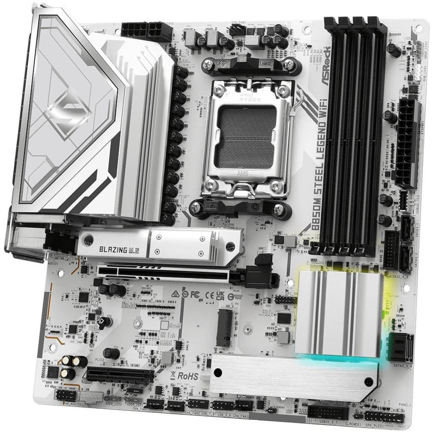 Материнська плата AsRock B850M STEEL LEGEND WIFI (B850M STEEL LEGEND WIFI) (Socket AM5, AMD B850, Micro-ATX)