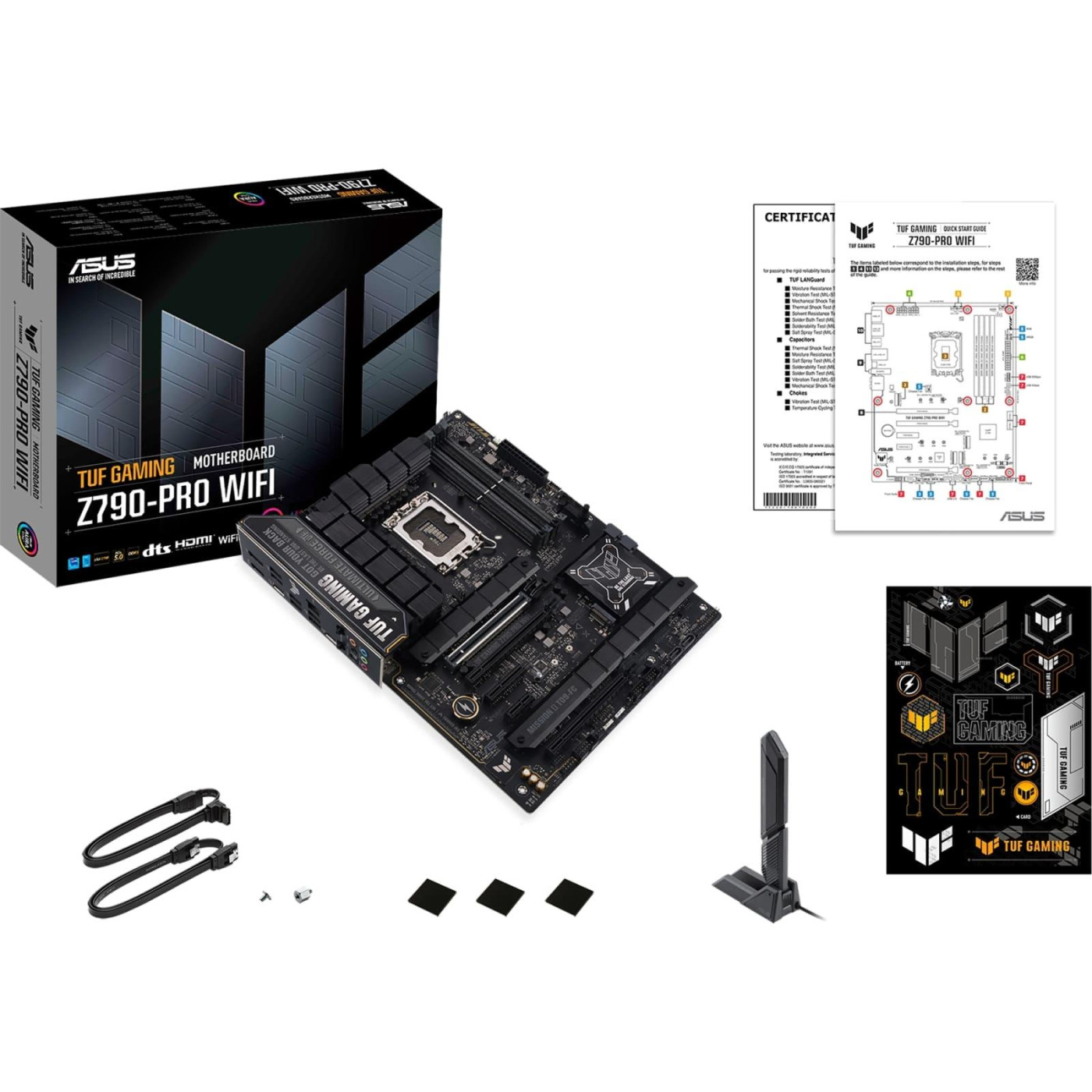 Материнская плата ASUS TUF GAMING Z790-PRO WIFI (TUF GAMING Z790-PRO WIFI) (Socket 1700, Intel Z790, ATX) Б/у,U1