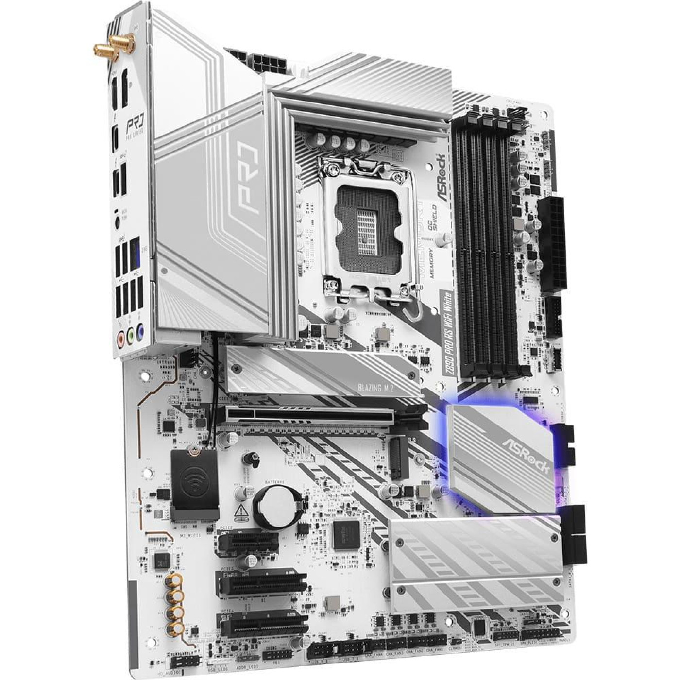 Материнская плата AsRock Z890 PRO RS WIFI WHITE (Z890 PRO RS WIFI WHITE) (Socket 1851, Intel Z890, ATX)