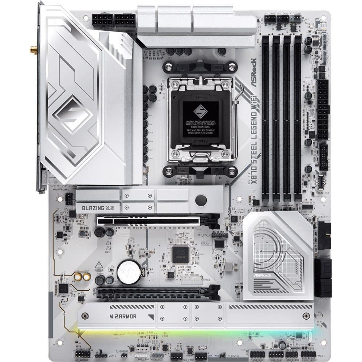 Материнська плата AsRock X870 STEEL LEGEND WIFI (X870 STEEL LEGEND WIFI) (Socket AM5, AMD X870, ATX)