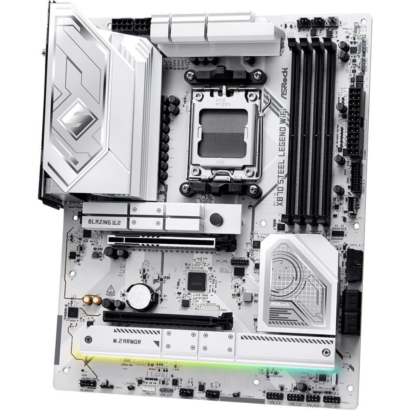 Материнська плата AsRock X870 STEEL LEGEND WIFI (X870 STEEL LEGEND WIFI) (Socket AM5, AMD X870, ATX)