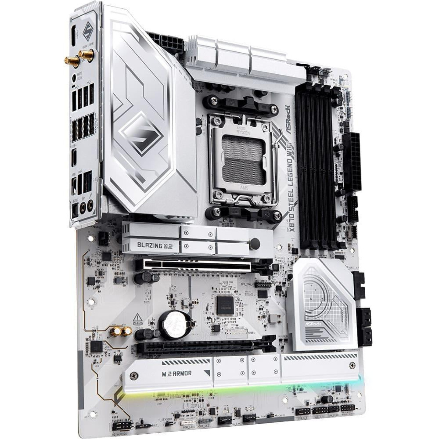 Материнська плата AsRock X870 STEEL LEGEND WIFI (X870 STEEL LEGEND WIFI) (Socket AM5, AMD X870, ATX)