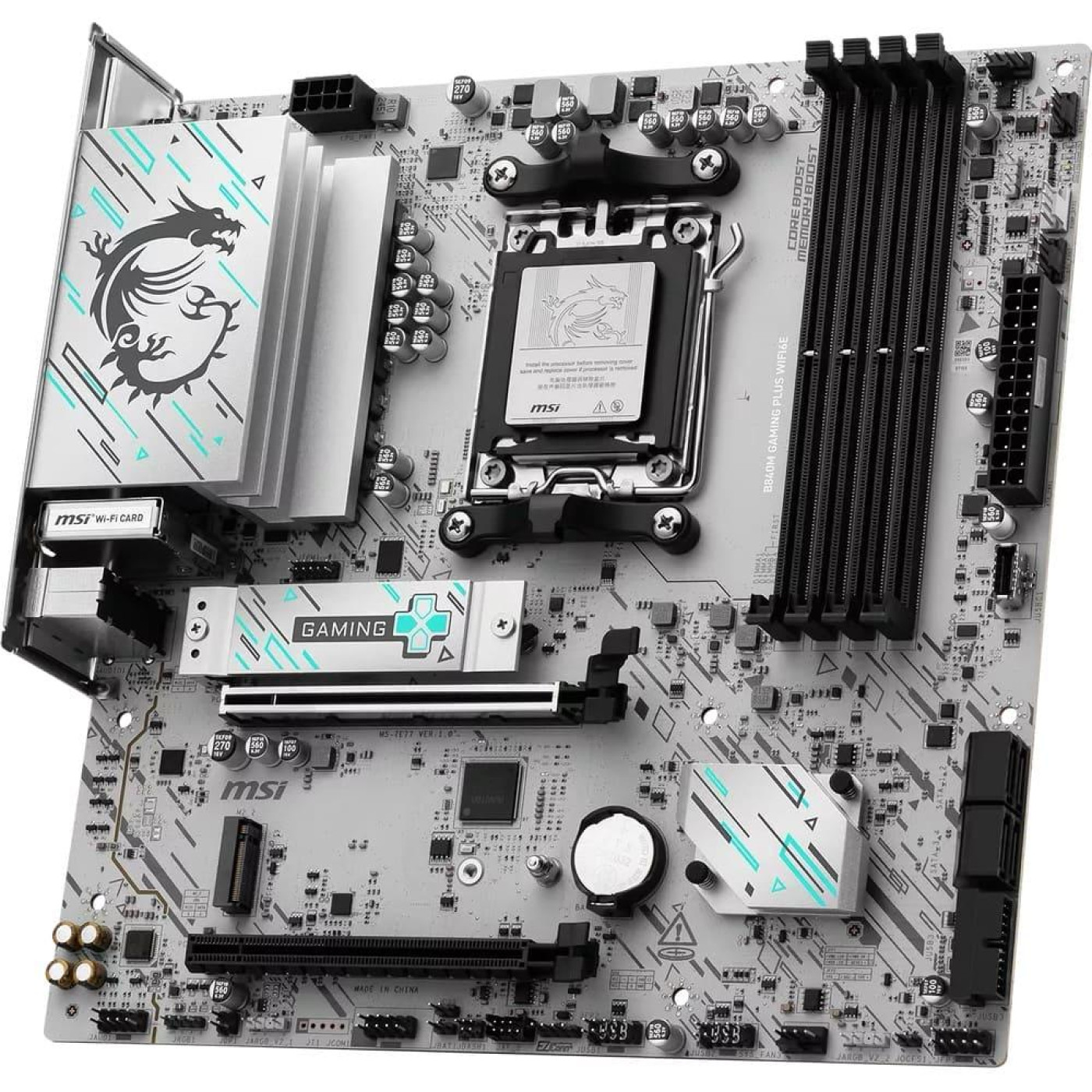Материнская плата MSI B840M GAMING PLUS WIFI6E (B840M GAMING PLUS WIFI6E) (Socket AM5, AMD B840, Micro-ATX)