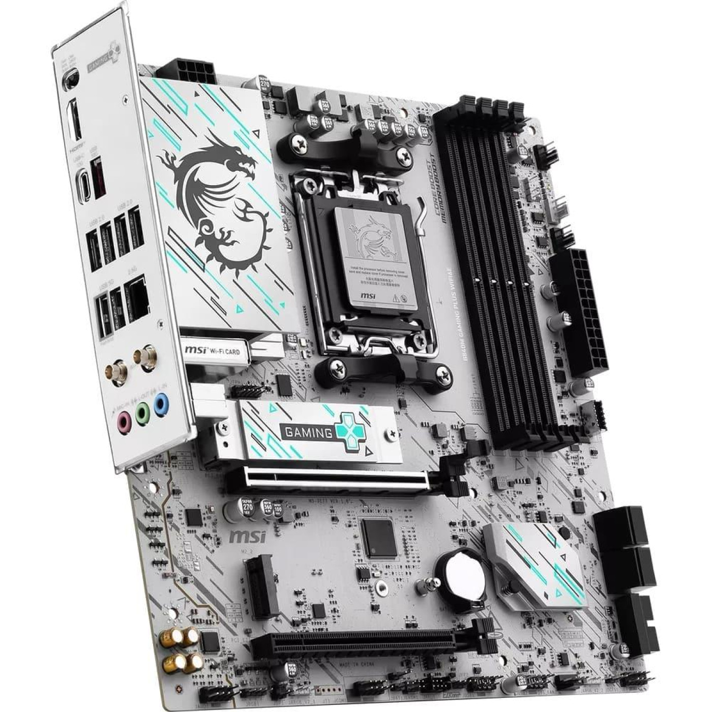 Материнская плата MSI B840M GAMING PLUS WIFI6E (B840M GAMING PLUS WIFI6E) (Socket AM5, AMD B840, Micro-ATX)