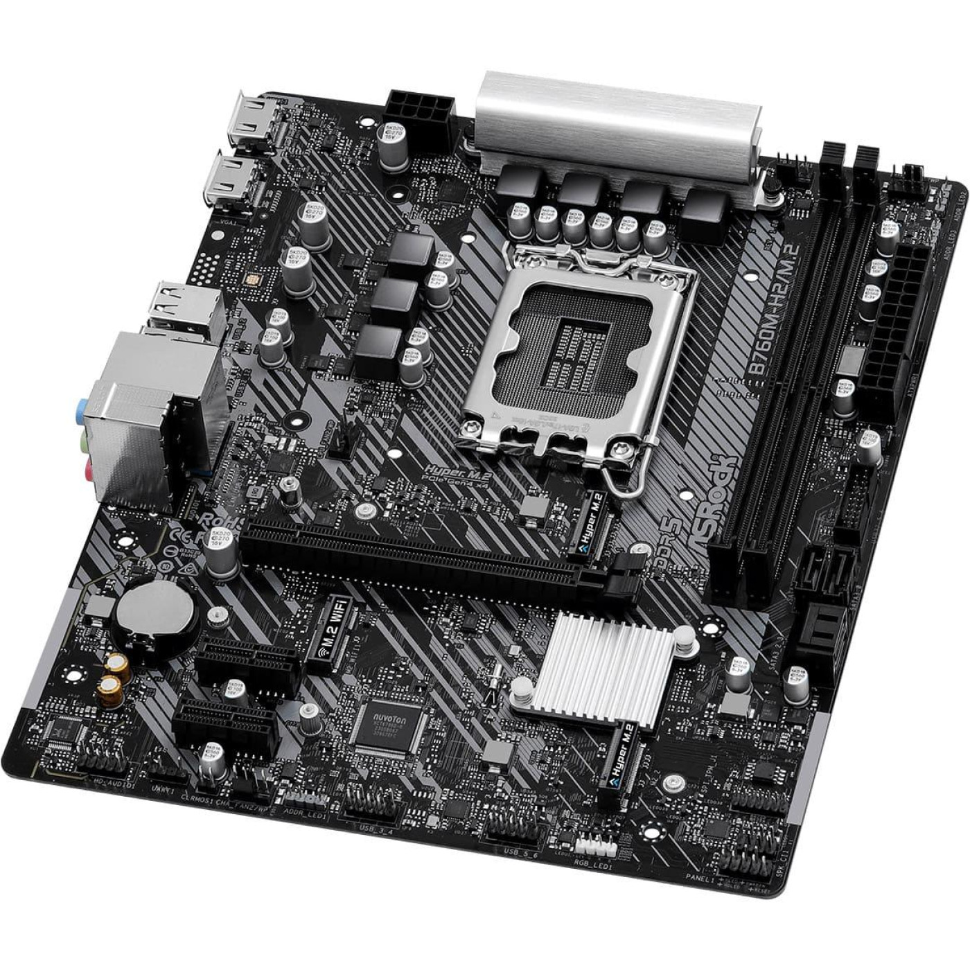 Материнська плата AsRock B760M-H2/M.2 (B760M-H2/M.2) (Socket 1700, Intel B760, Micro-ATX)