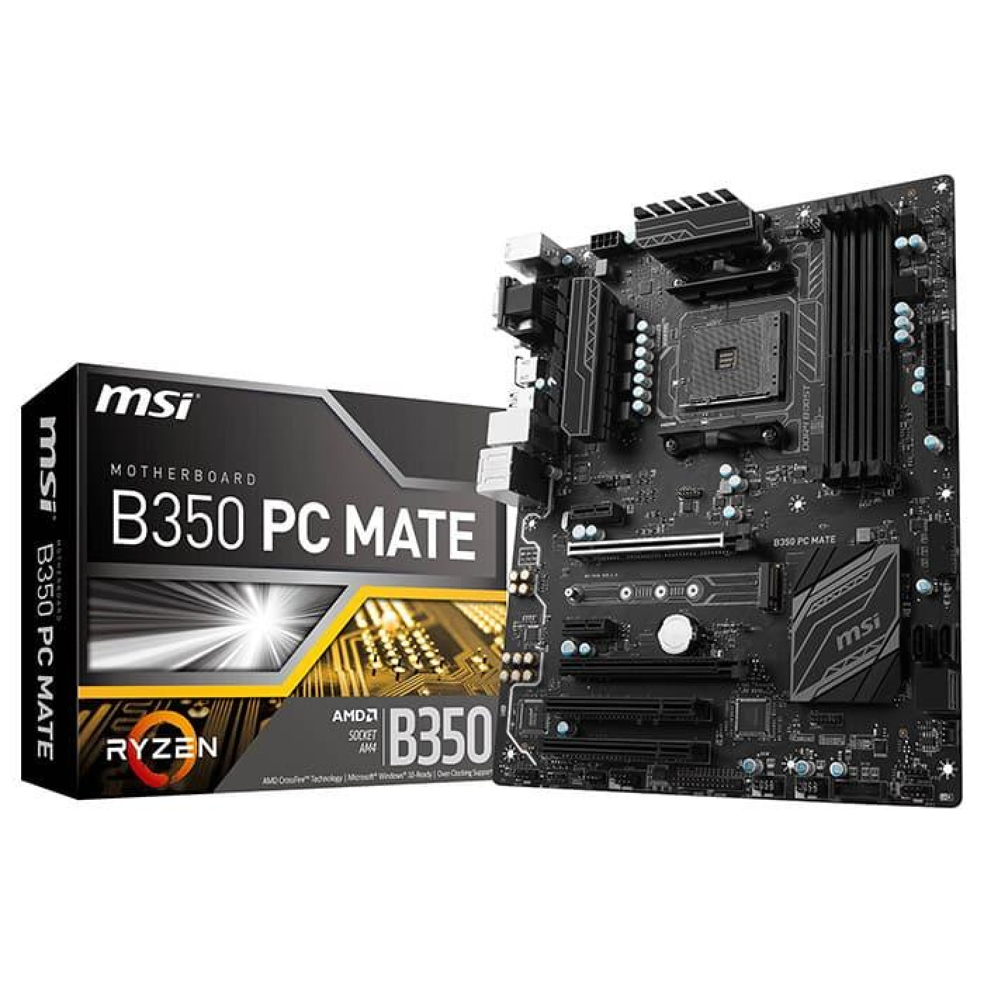 Материнська плата MSI B350 PC Mate (B350 PC Mate) (Socket AM4, AMD B350, ATX) Б/в,U1