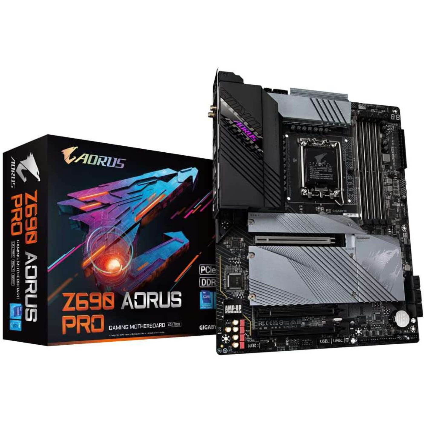 Материнська плата Gigabyte Z690 AORUS PRO (Z690 AORUS PRO) (Socket 1700, Intel Z690, ATX) Б/в