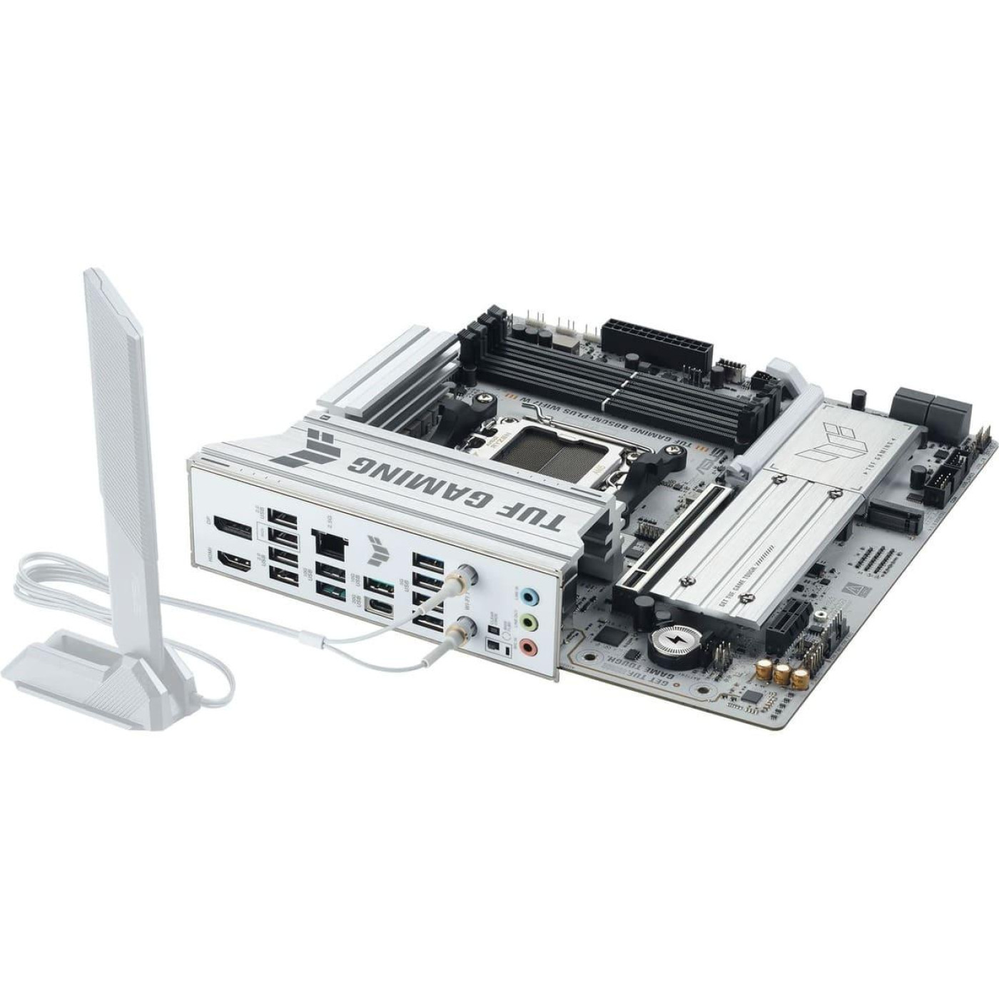 Материнская плата ASUS TUF GAMING B850M-PLUS WIFI7 WHITE (TUF GAMING B850M-PLUS WIFI7 W) (Socket AM5, AMD B850, Micro-ATX)