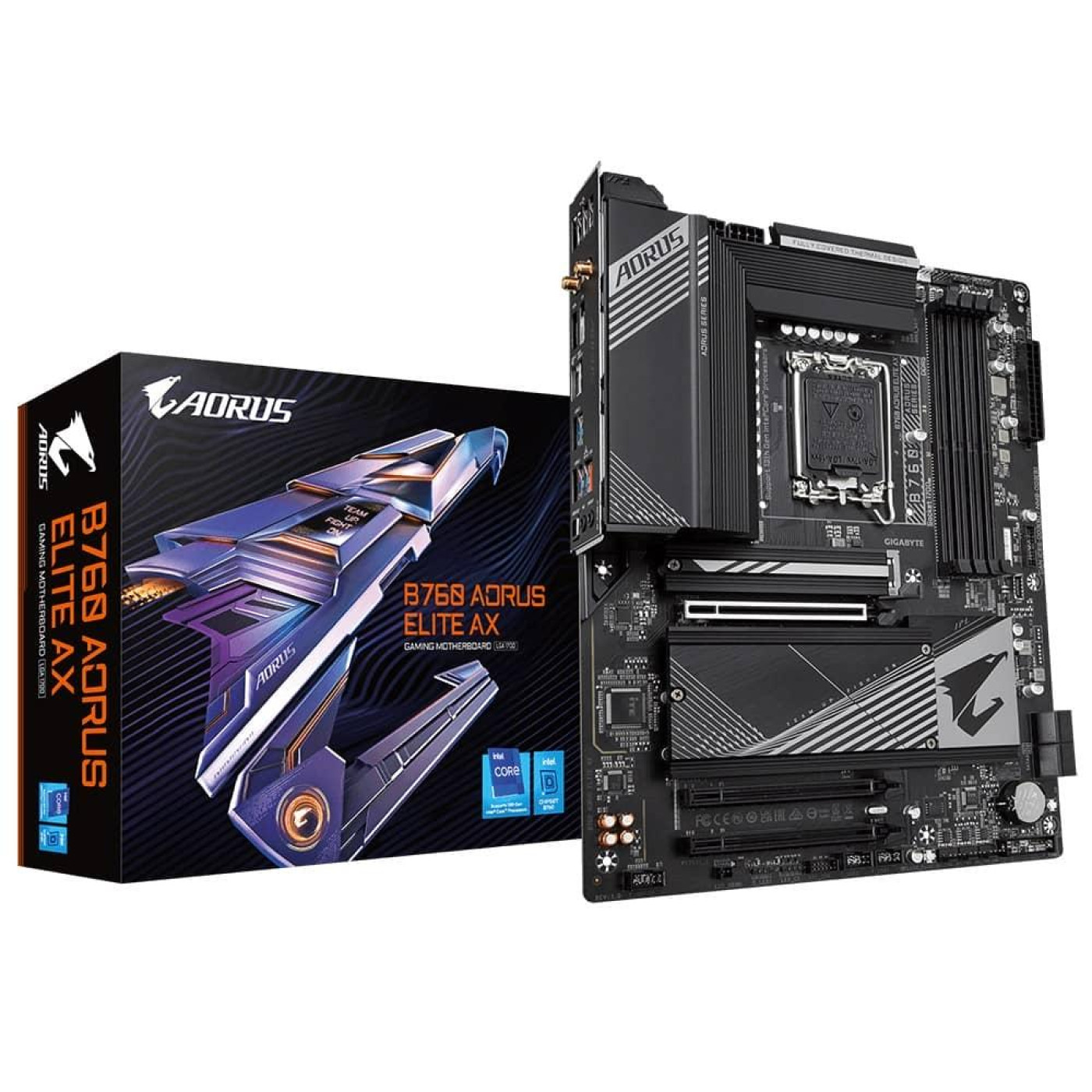 Материнская плата Gigabyte B760 Aorus Elite AX (B760 AORUS ELITE AX) (Socket 1700, Intel B760, ATX) Б/у