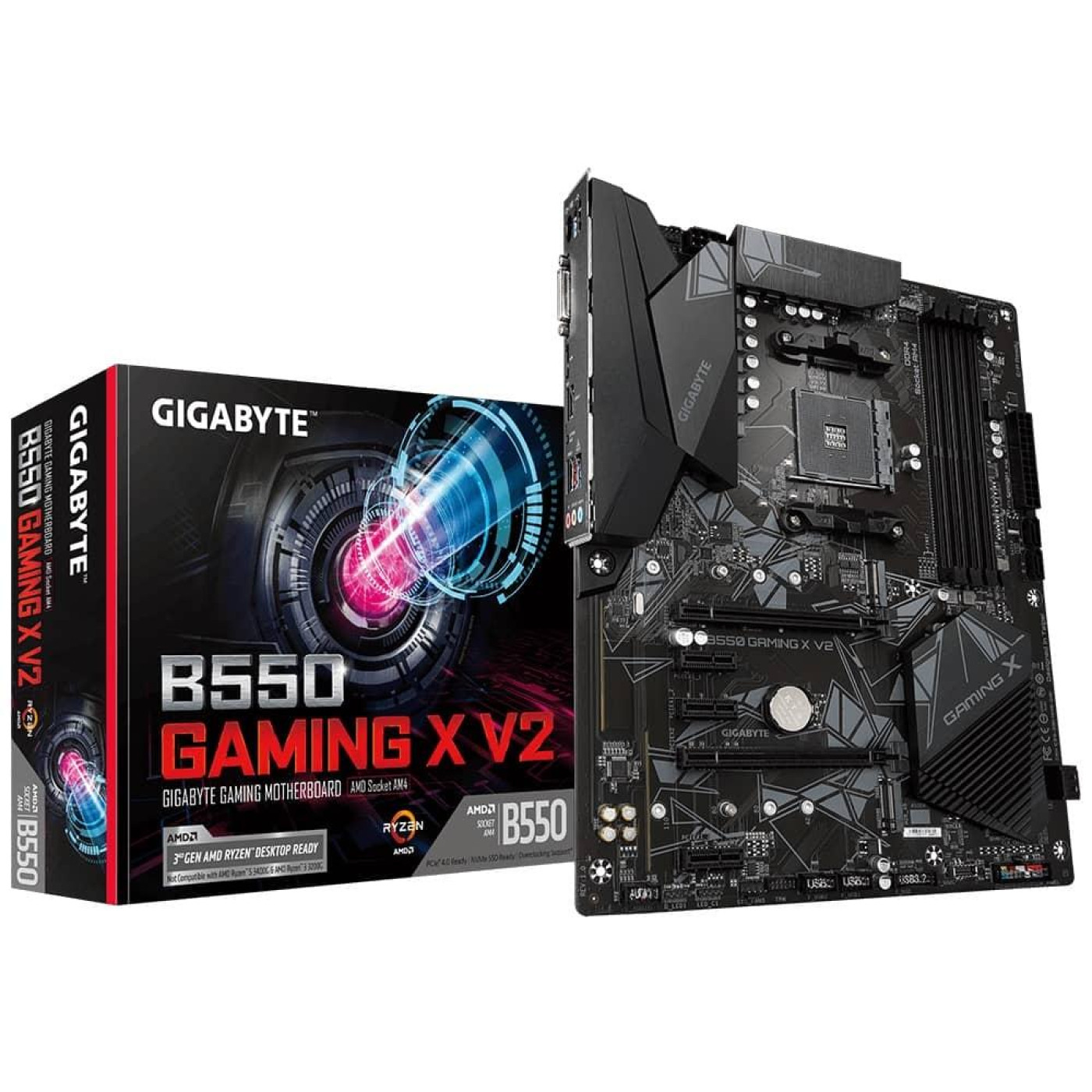 Материнська плата Gigabyte B550 Gaming X V2 (B550 GAMING X V2) (Socket AM4, AMD B550, ATX)