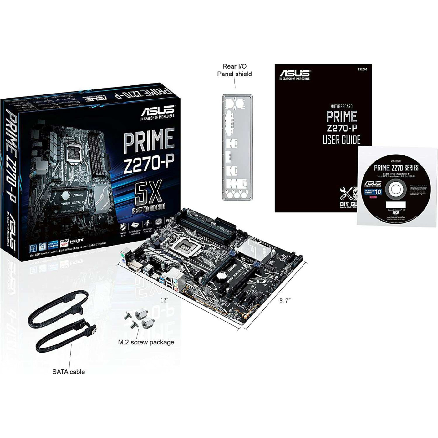 Материнская плата ASUS Prime Z270-P (Prime Z270-P) (Socket 1151, Intel Z270, ATX) Б/у,U1